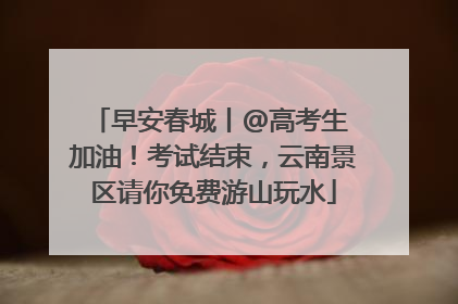 早安春城丨@高考生 加油！考试结束，云南景区请你免费游山玩水